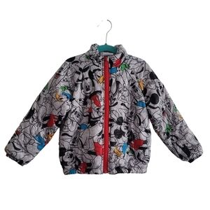 Disney 2T Grey Mickey and Friends Puffer Full Zip Jacket Winter Coat